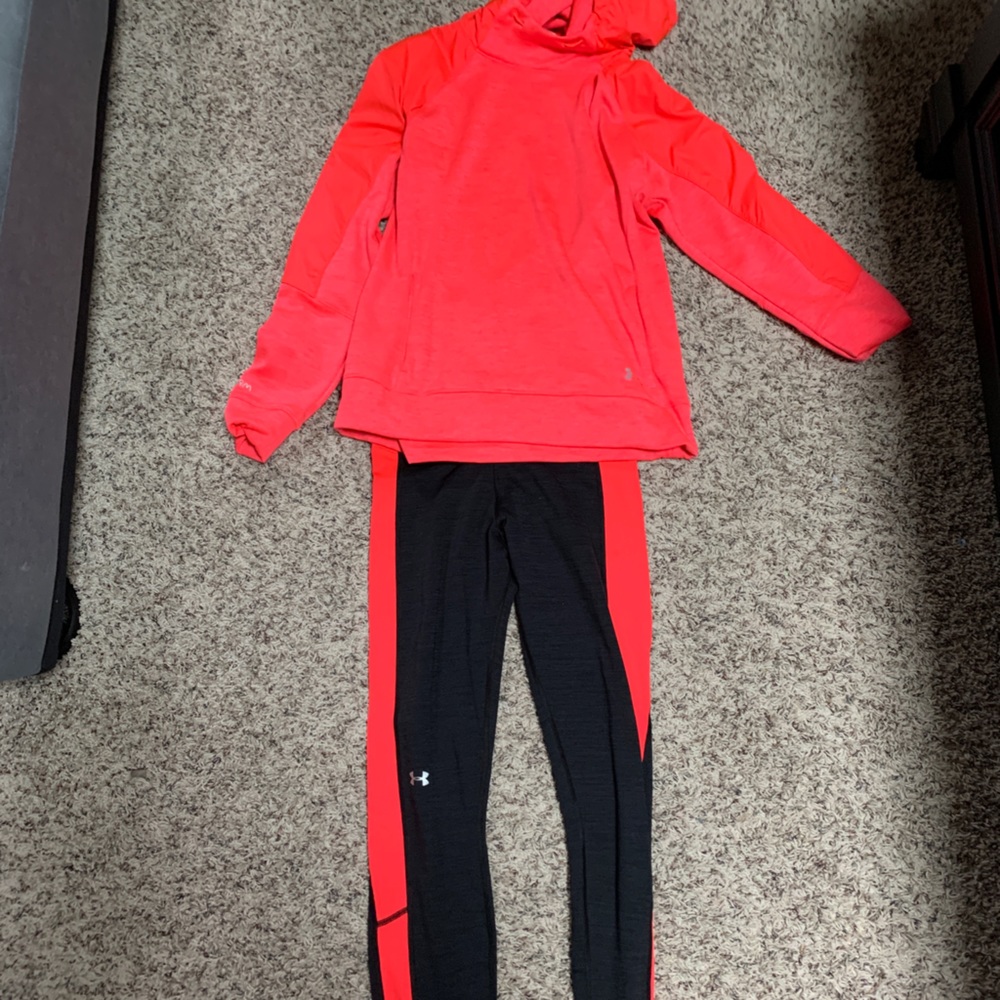 Under Armour tights and hoodie